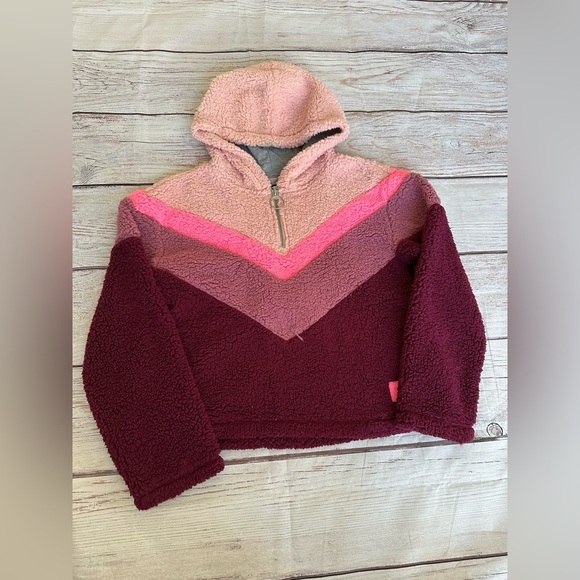 Girls Justice Sherpa Halfzip pullover 14 - Picture 1 of 2